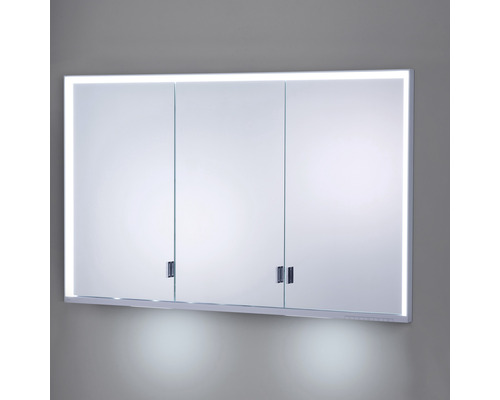 KEUCO Royal Lumos spiegelkast, 120 x 16,5 x 73,5 cm, zilver, 3-deurs, LED, IP24, inbouw, 723