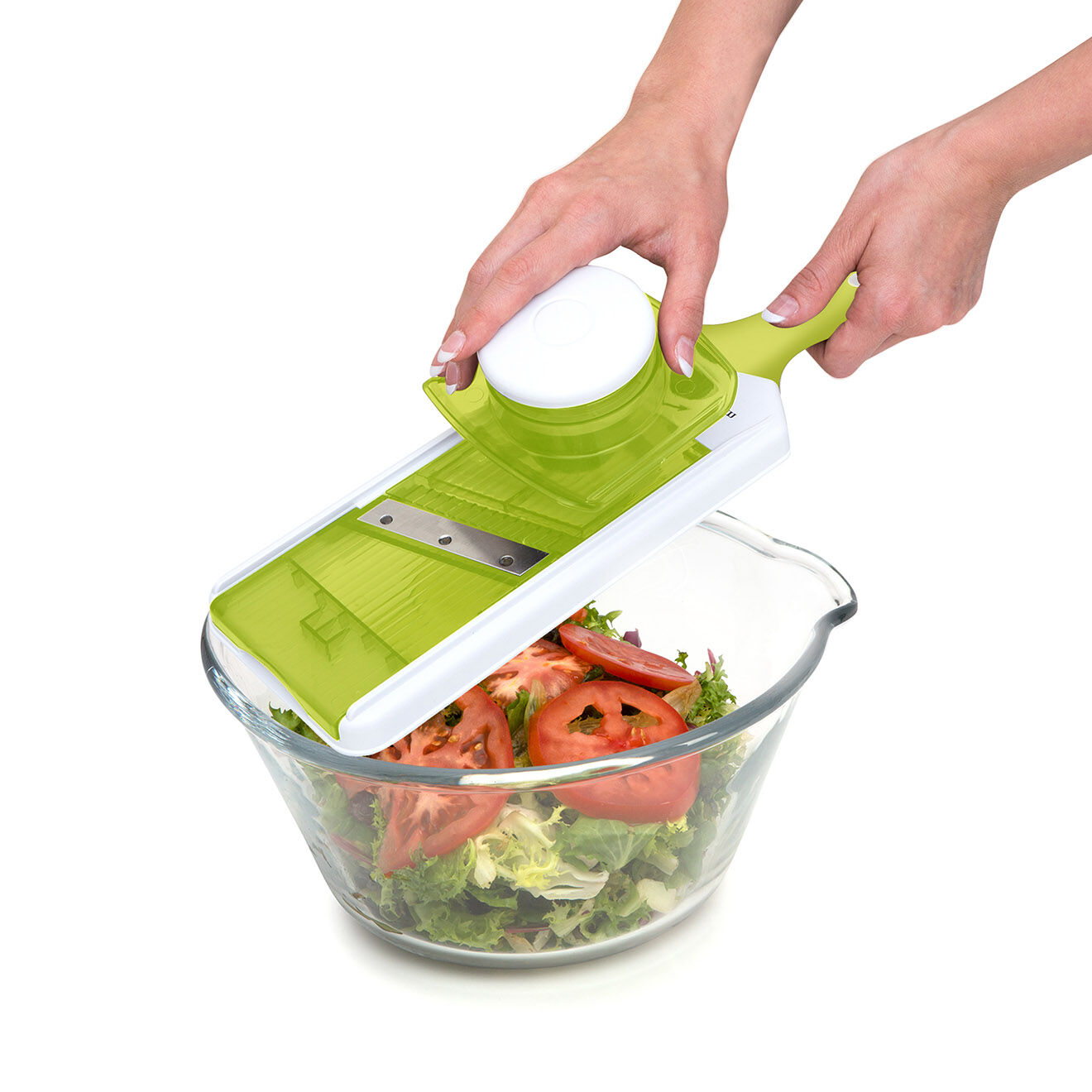 COOK ART Mandoline ajustable 4-en-1  slicy express blanc/vert