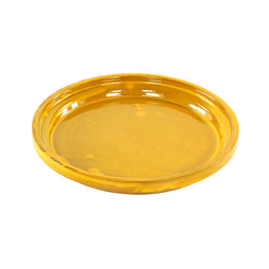 Soucoupe d'intérieur en terre cuite émaillée Ibiza Sunshine Ø 17cm