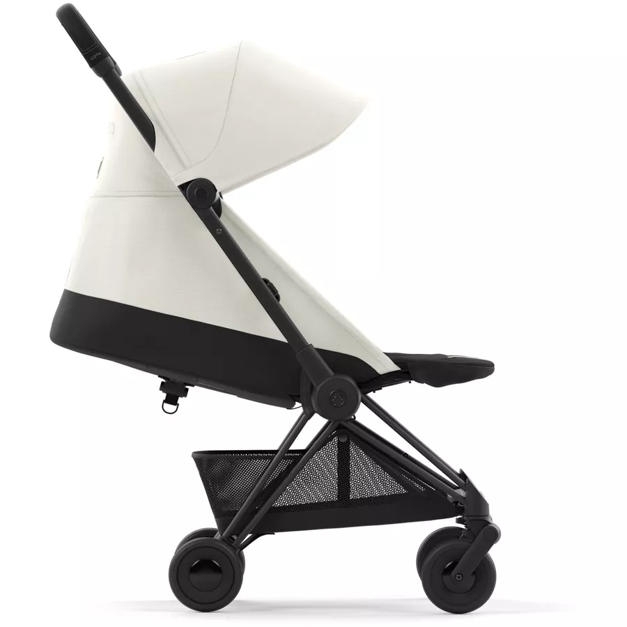 cybex PLATINUM Buggy Coya Matt Black Off White inklusve Babyschale Cloud T I-Size Plus Leaf Green  und Adapter