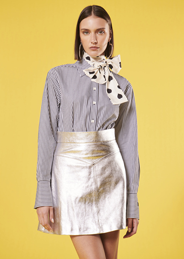 Chemise Clarencenoire à rayures en popeline