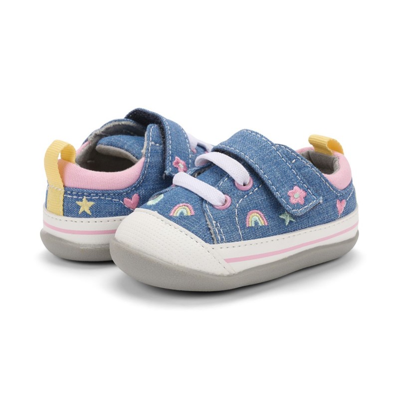 See Kai Run See Kai Run First Walker Stevie Chambray Happy