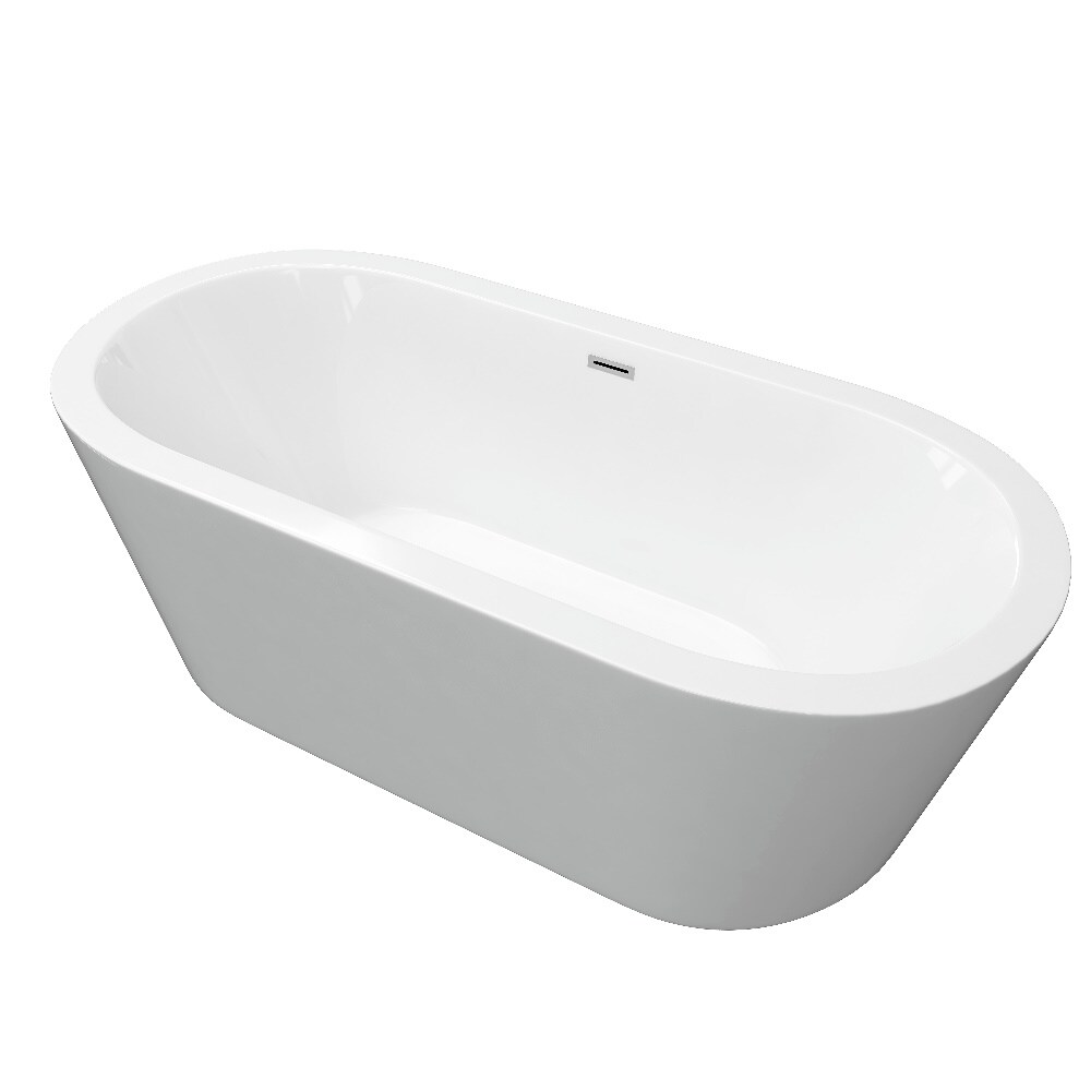 TroniTechnik® Freistehende Badewanne PIPERI Maße ca. 168 x 80 x 60cm Wanne - Füllmenge 210 Liter, aus Acryl mit Siphon