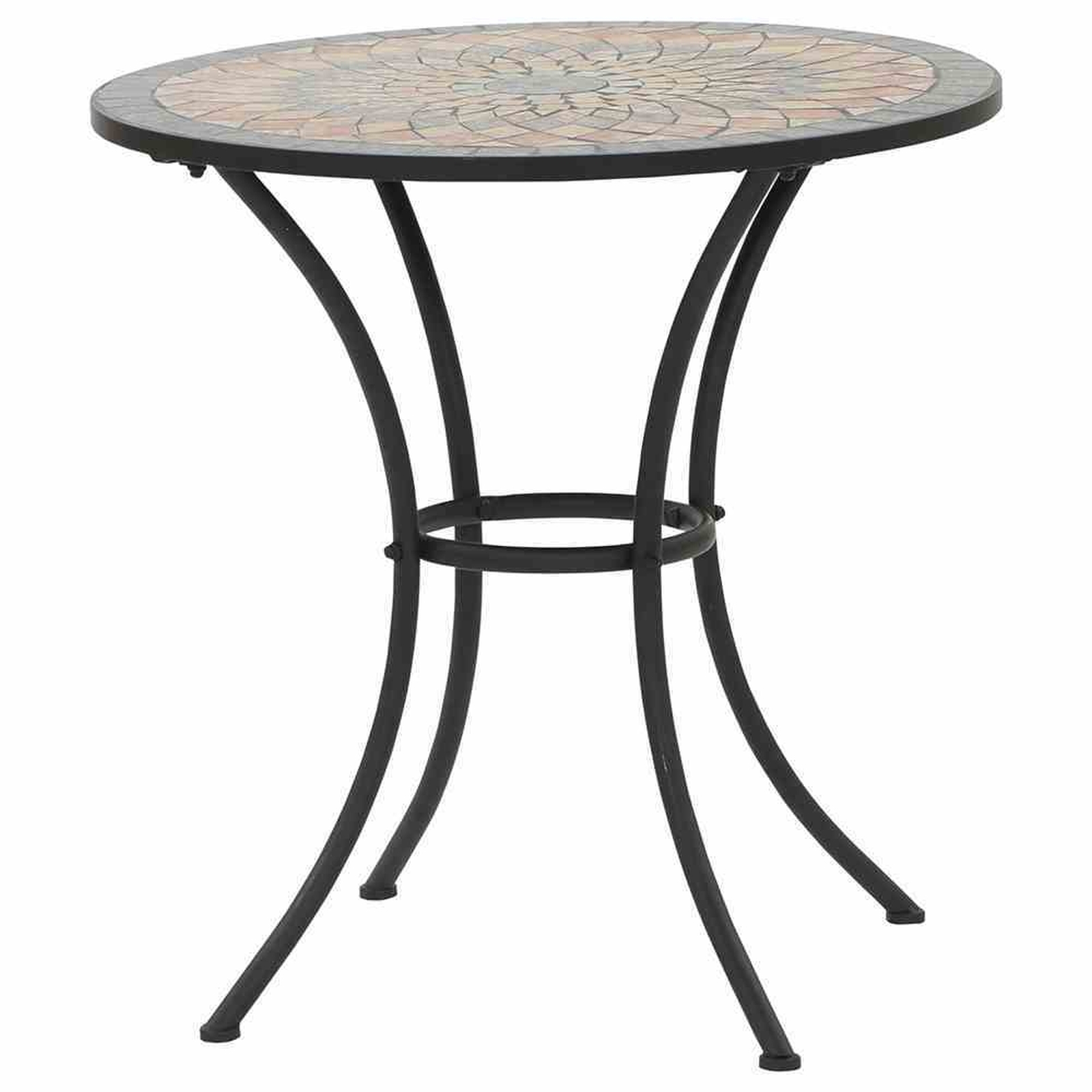 Gartentisch PRATO - schwarz - Mosaik - Ø 70 cm