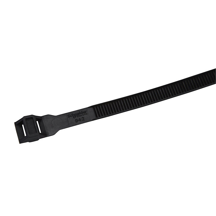 Collier de serrage en nylon 9 x 194 mm Schneider Electric noir, lot de 100