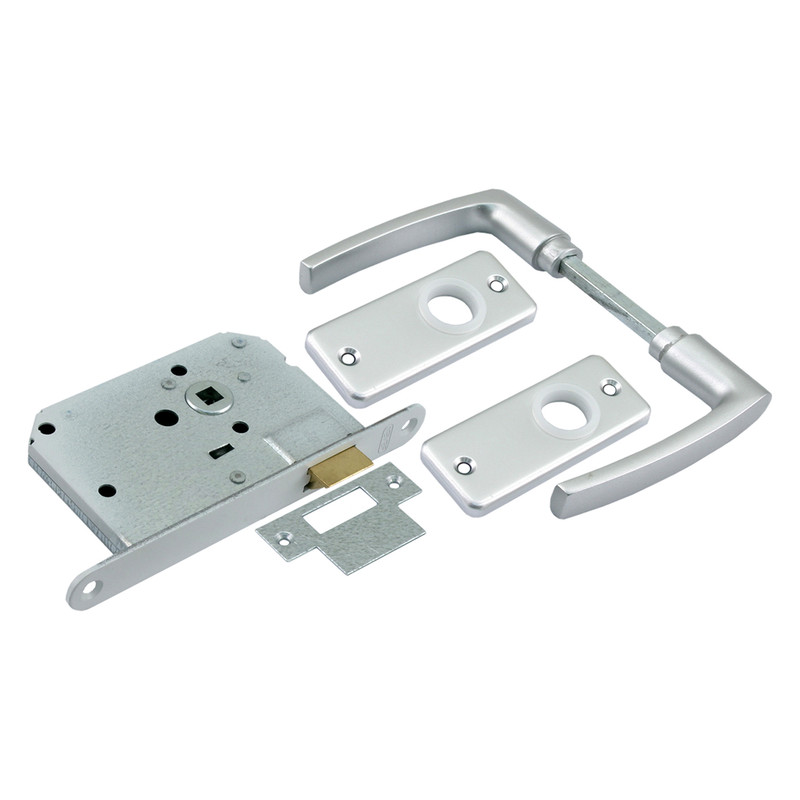Loopslot met aluminium beslag Voorplaat wit