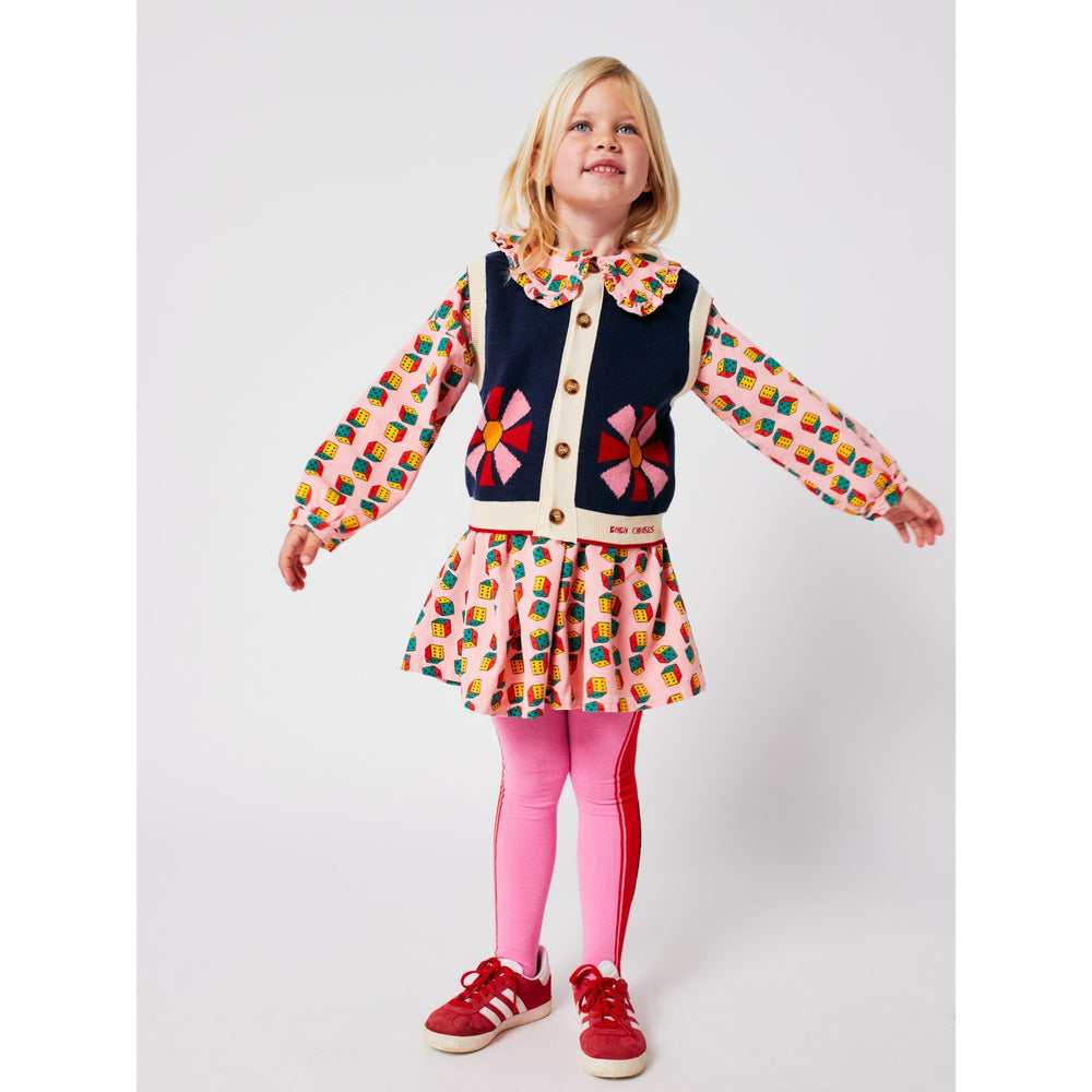 Køb Bobo Choses Pink Dices All Over Micro Corduroy Kjole