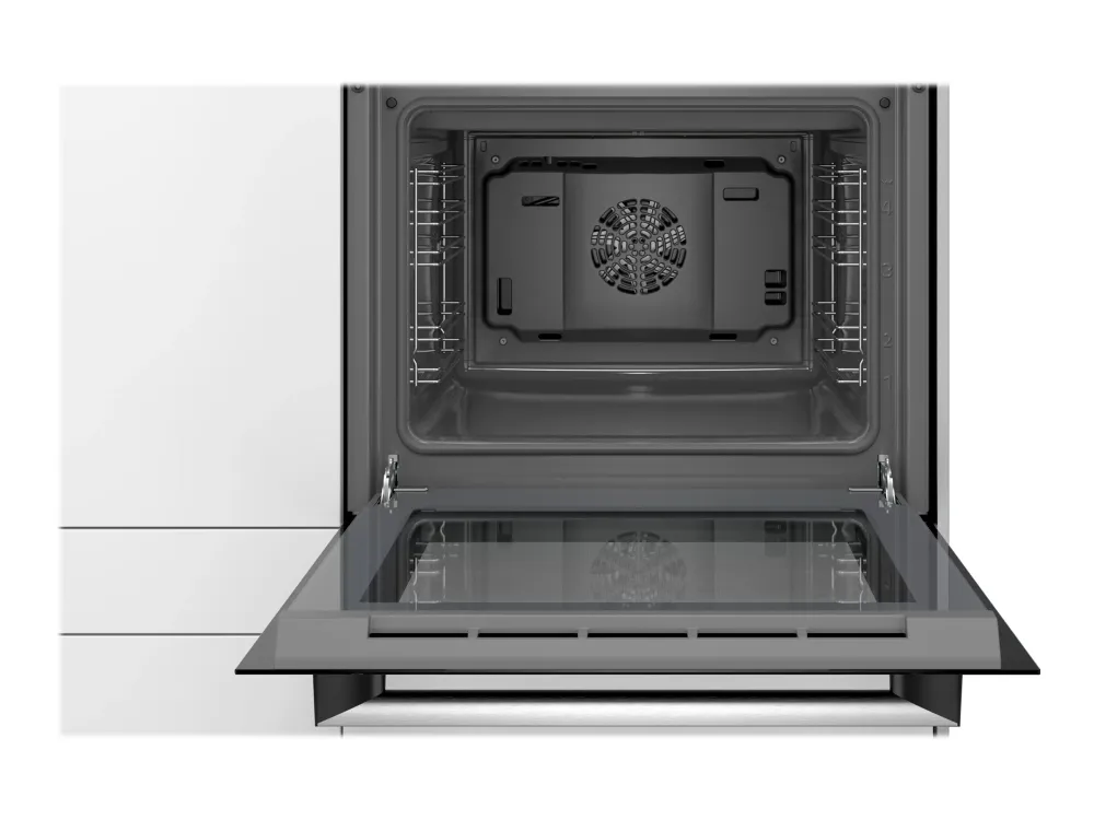 Siemens iQ100 HB113FBS1 - Ovn - til indbygning - niche - bredde: 56 cm - dybde: 55 cm - højde: 57.5 cm - Klasse A - rustfrit stål