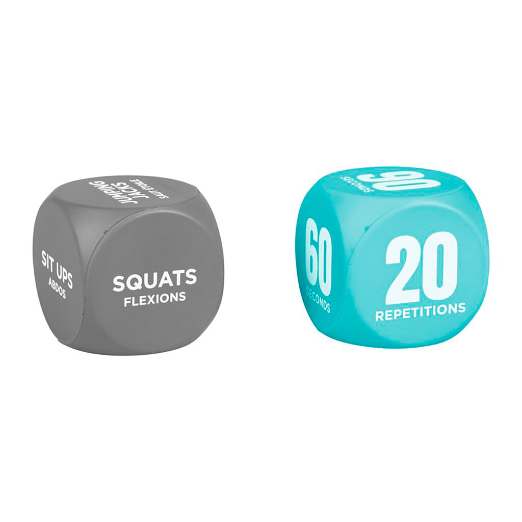 Lot de 2 dés de défis sportifs 5.5x5.5cm
