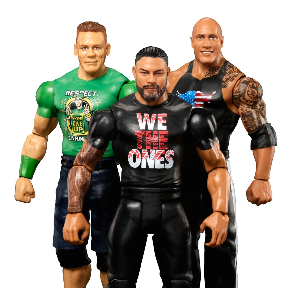 WWE Main Event Superstars Basic 3er-Pack – Roman Reigns, John Cena & The Rock