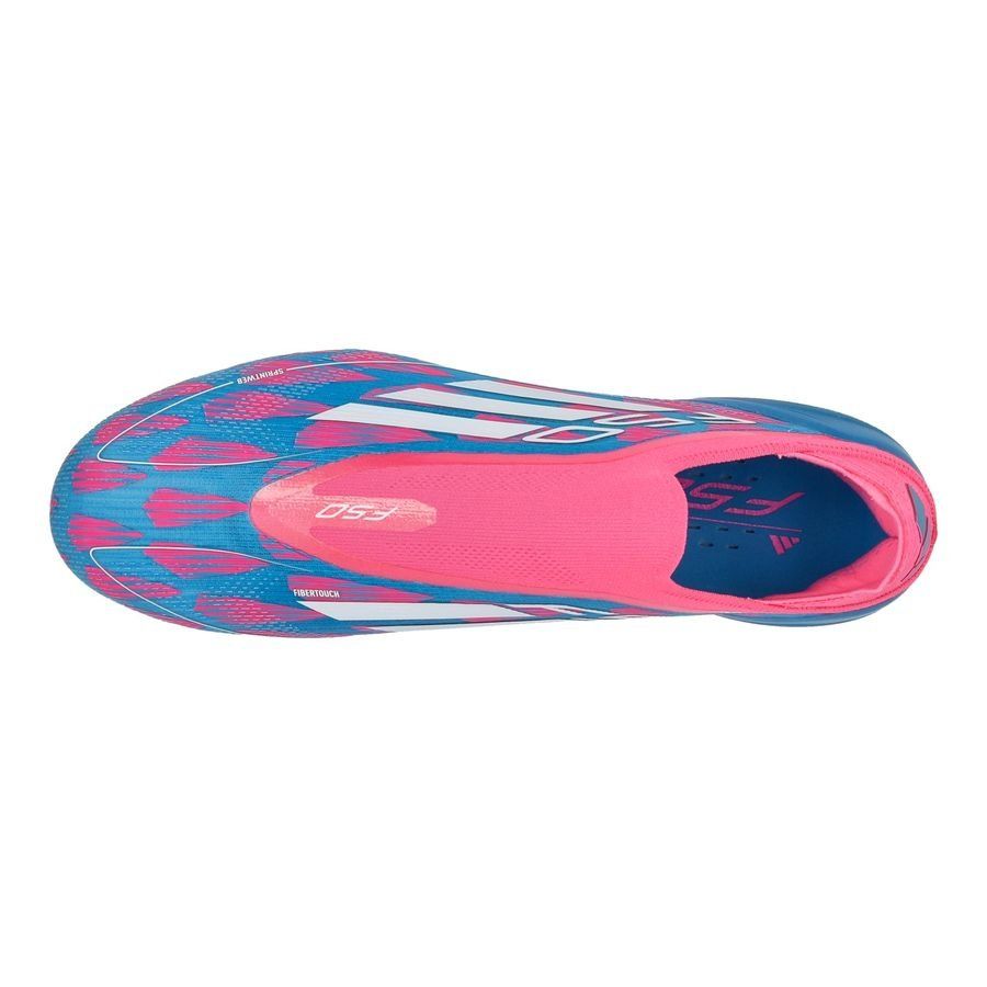 adidas F50 Elite Laceless FG Reemergence - Bleu/Blanc/Rose