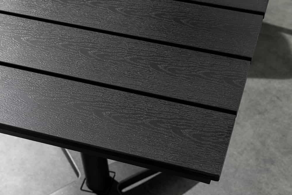 Moderner Bistrotisch DESIGNO 70cm schwarz Aluminium wetterfest Outdoor Gartentisch
