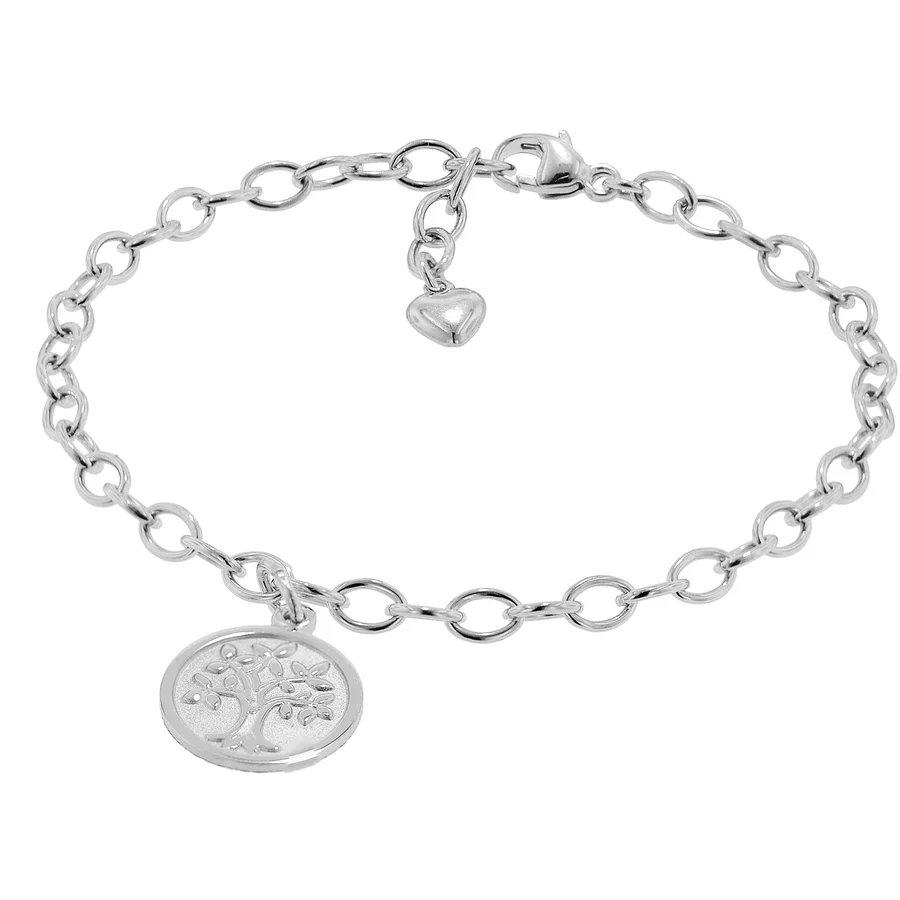 trendor Mädchen-Armband mit Lebensbaum 925 Sterlingsilber 18 cm silver