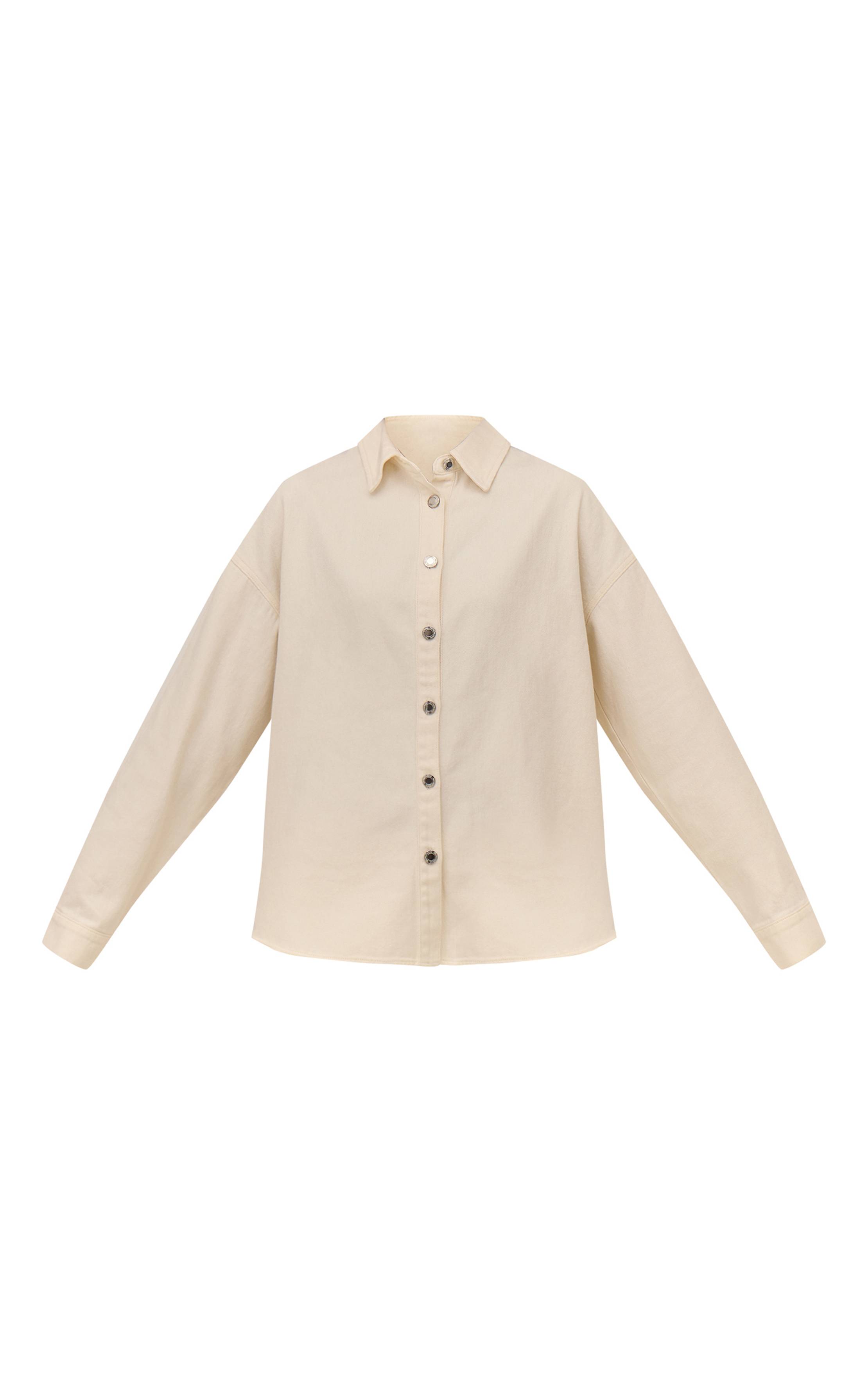 Ecru Chemise En Jean Classique Oversize