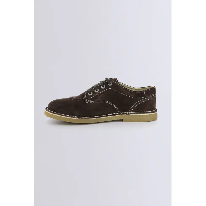 KICK KARMA MARRON FONCE DERBIES Cuir Homme
