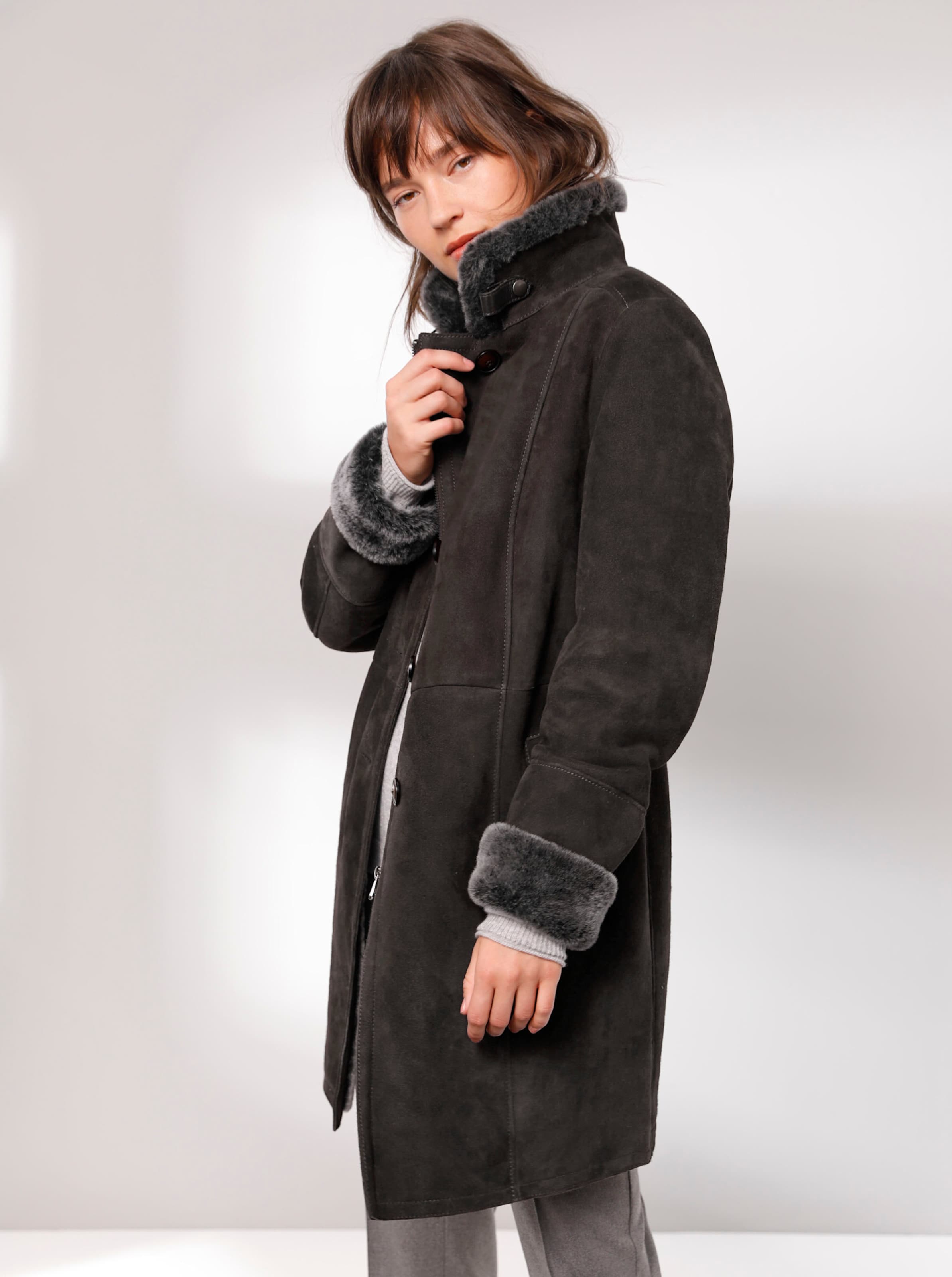 Mainpol Lammfell-Jacke in braun