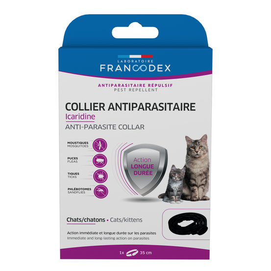 Collier antiparasitaire Icaridine pour chat et chaton