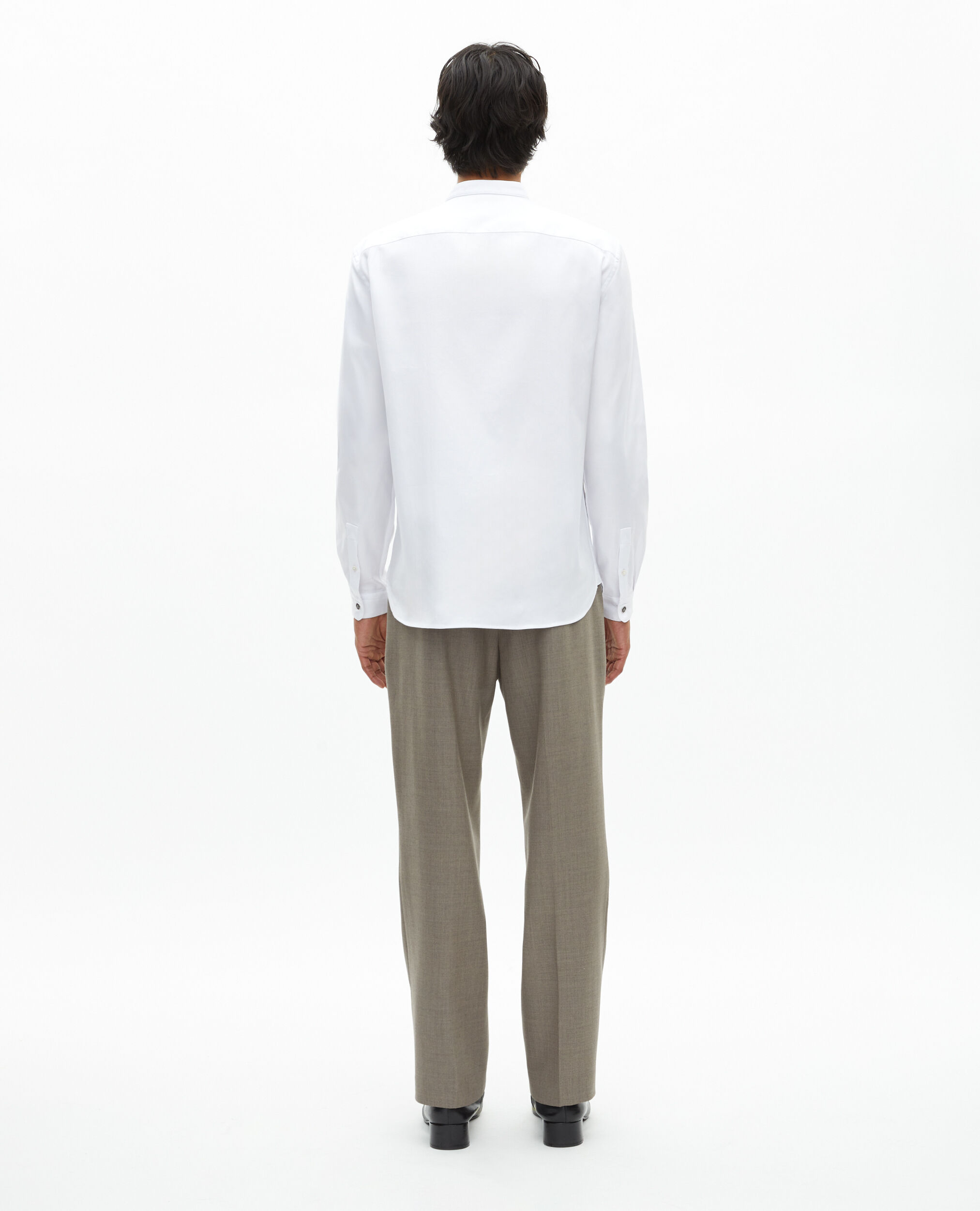 Chemise formelle col officier blanche