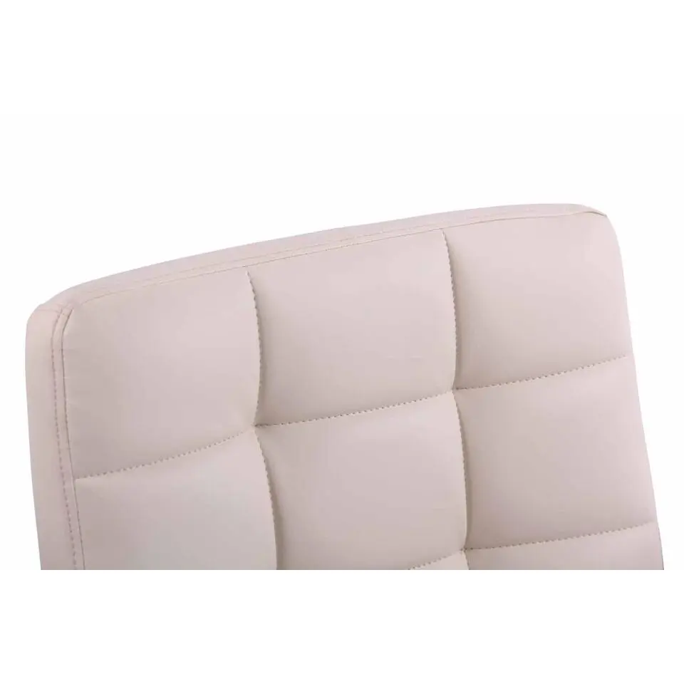 CLP Bureaustoel Deli chroom Frame - Kunstleer - creme