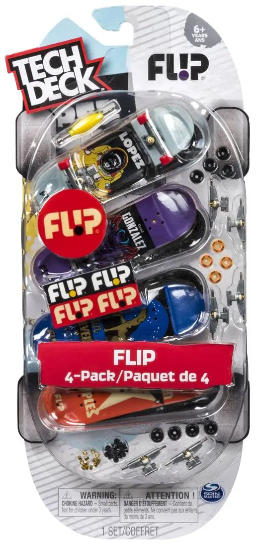 Tech Deck Assorted Multipack Fingerboards 4-Pak | SkatePro