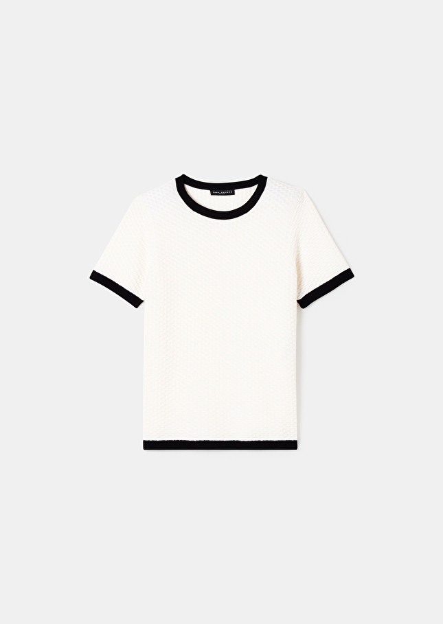 Pull Peggyécru en laine merinos