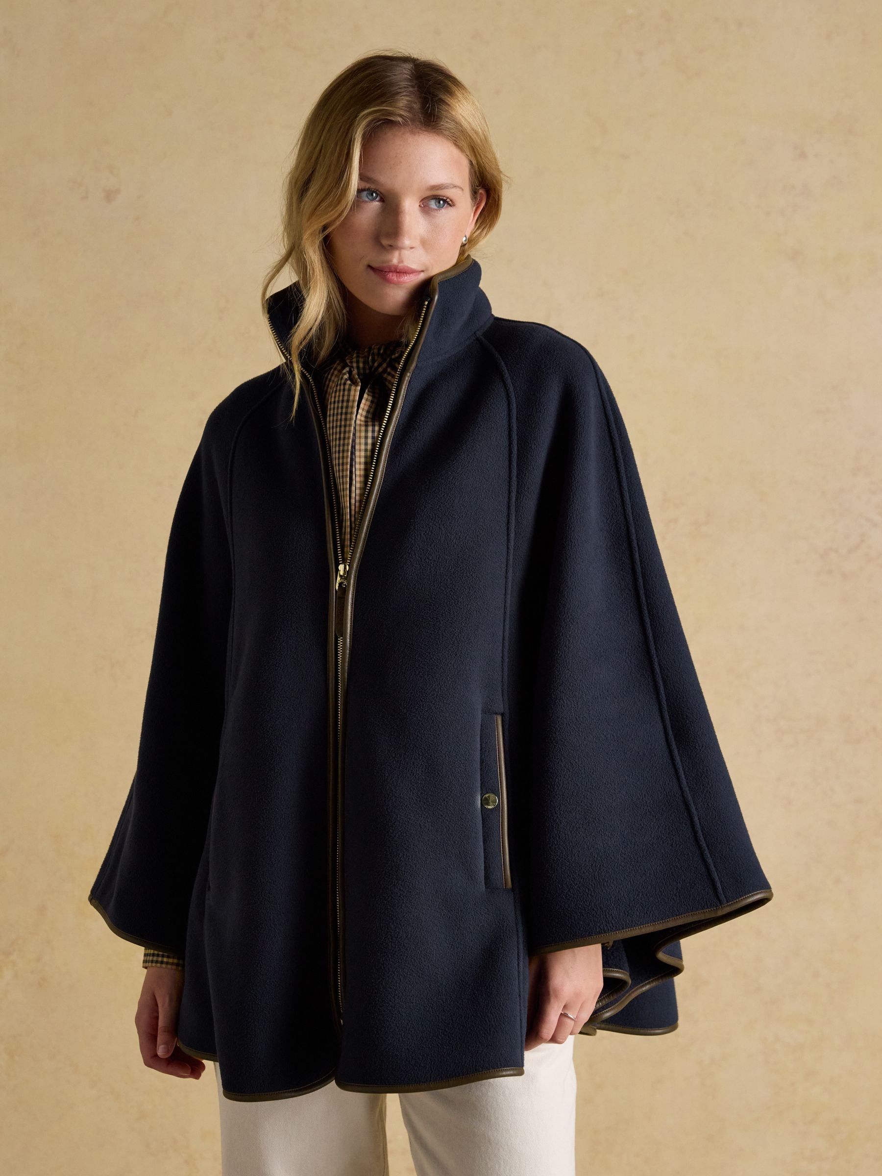 Joules Heritage Fleece Longline Cape
