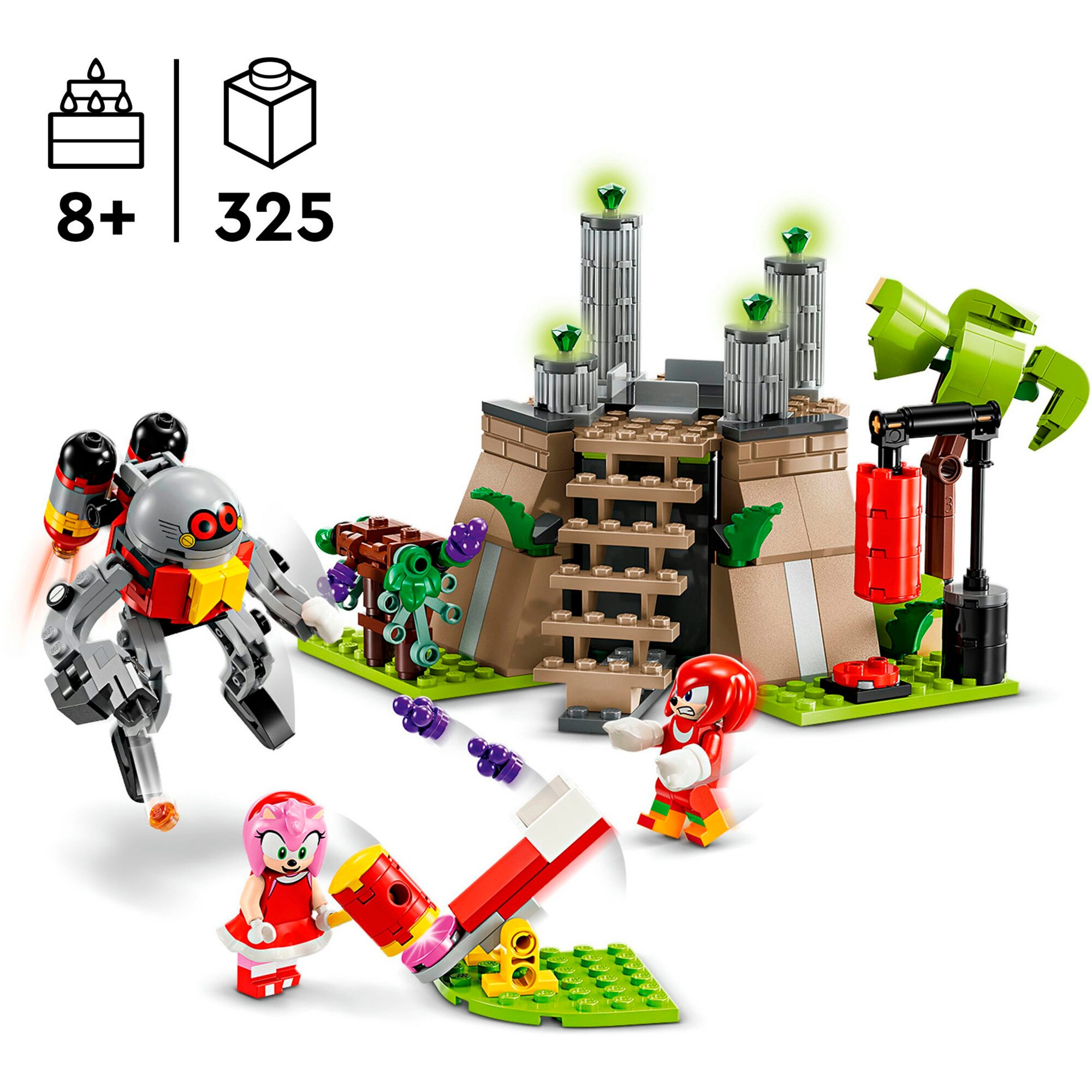 LEGO Konstruktionsspielzeug Sonic the Hedgehog Knuckles und der Schrein des Master Emerald