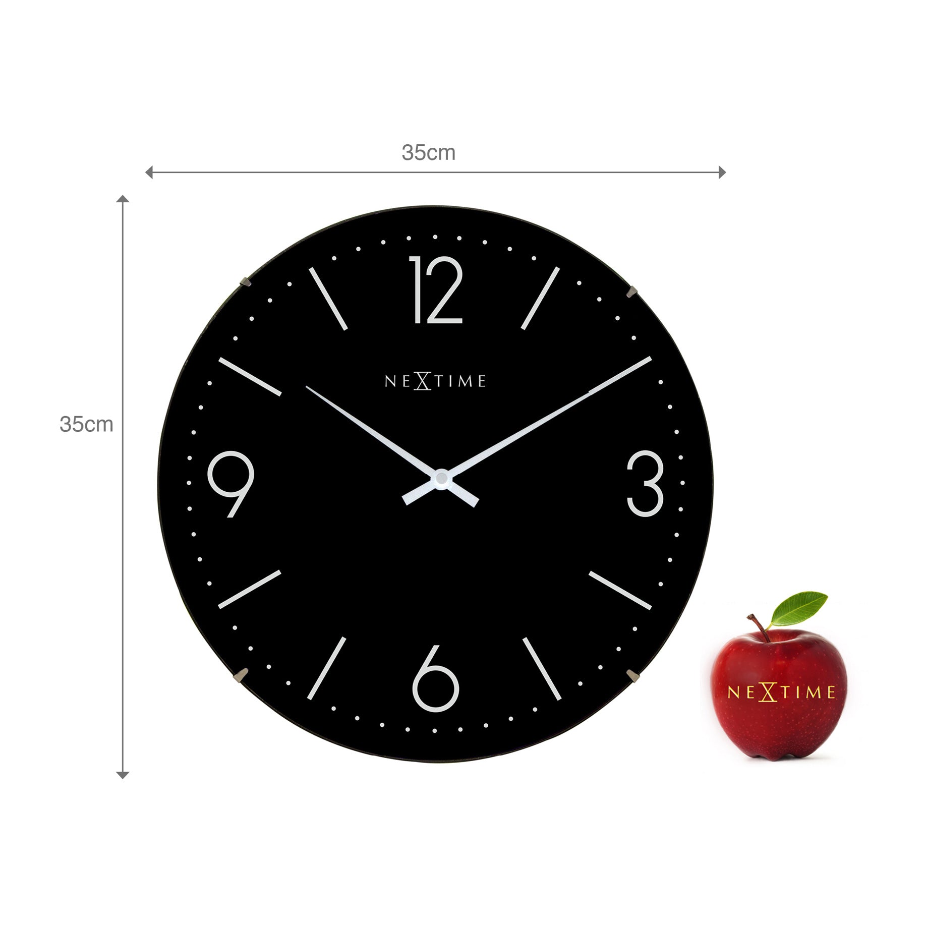 NeXtime Basic Dome Wandklok Ã 35,6 cm