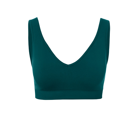 Seamless-Sport-Bustier, smaragdgrün