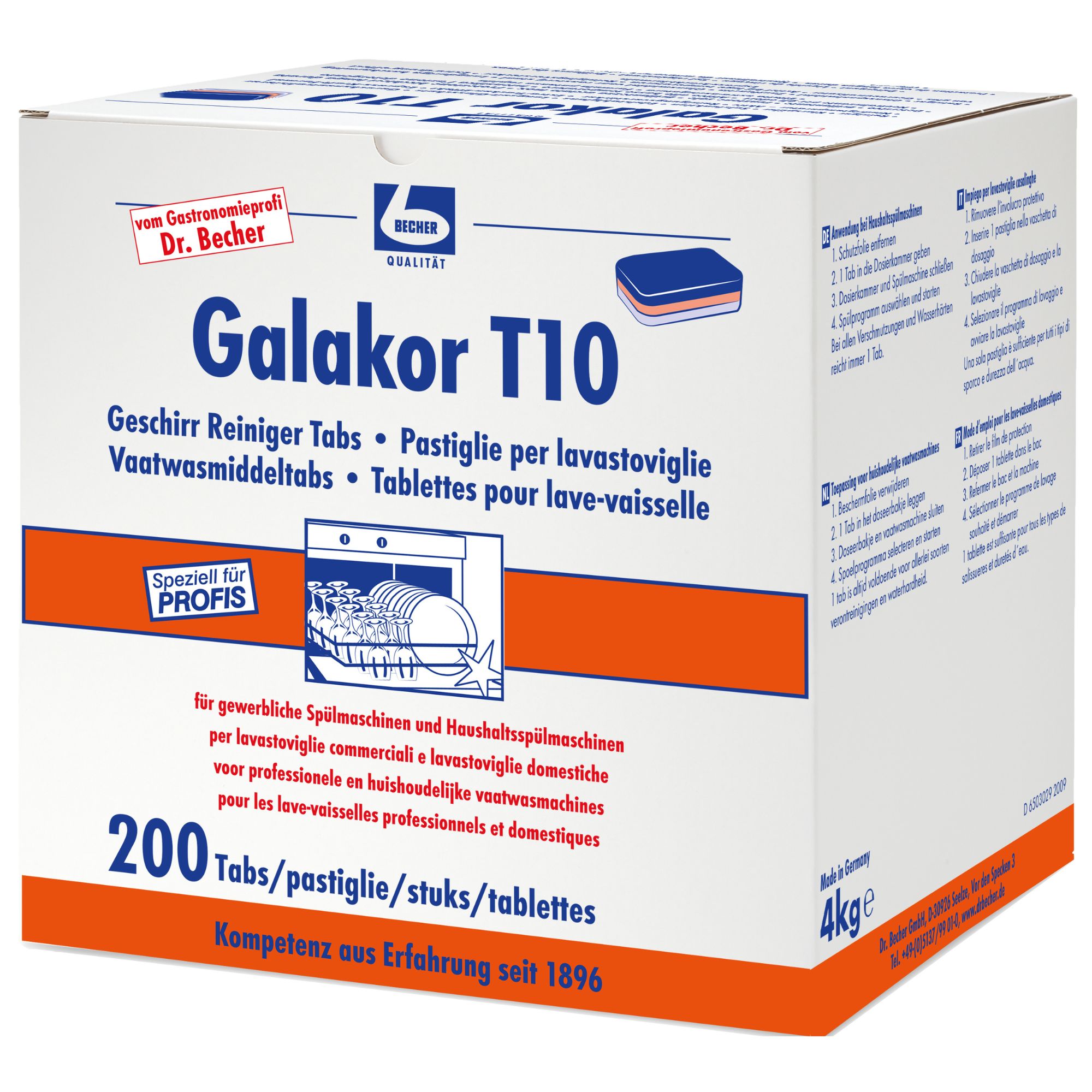 Dr. Becher Galakor T10 Geschirrreiniger Tabs