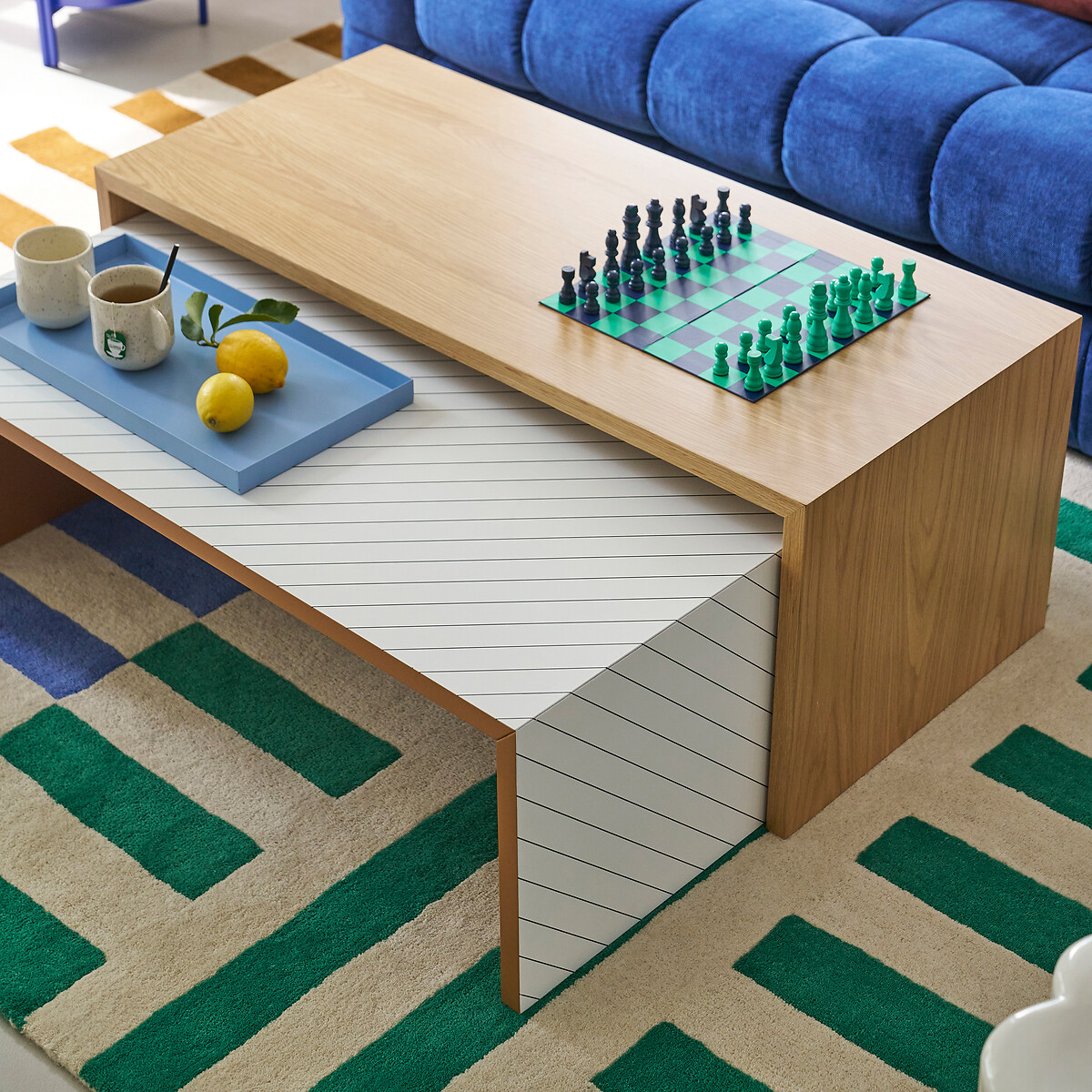LA REDOUTE INTERIORS<br>Mesa de centro Mimi com platô de encaixe