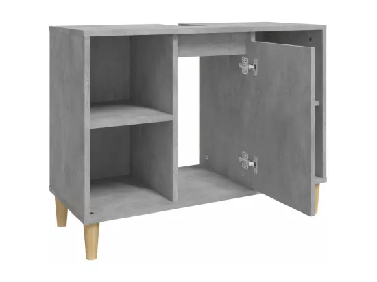 Meuble d'évier gris béton 80x33x60 cm bois d'ingénierie