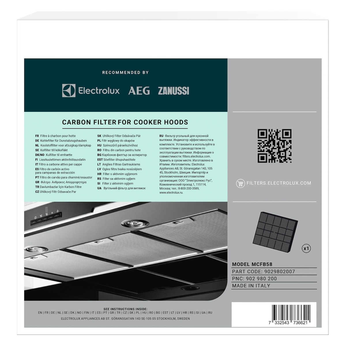 Electrolux Standard kullfilter MCFB58