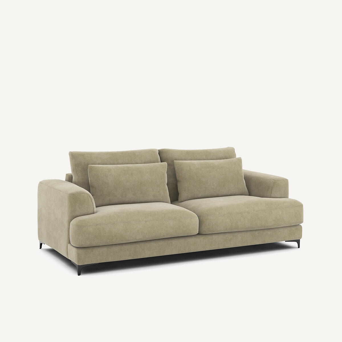 AM.PM<br>Sofá-cama de 3 lugares em veludo lavado, Marsile