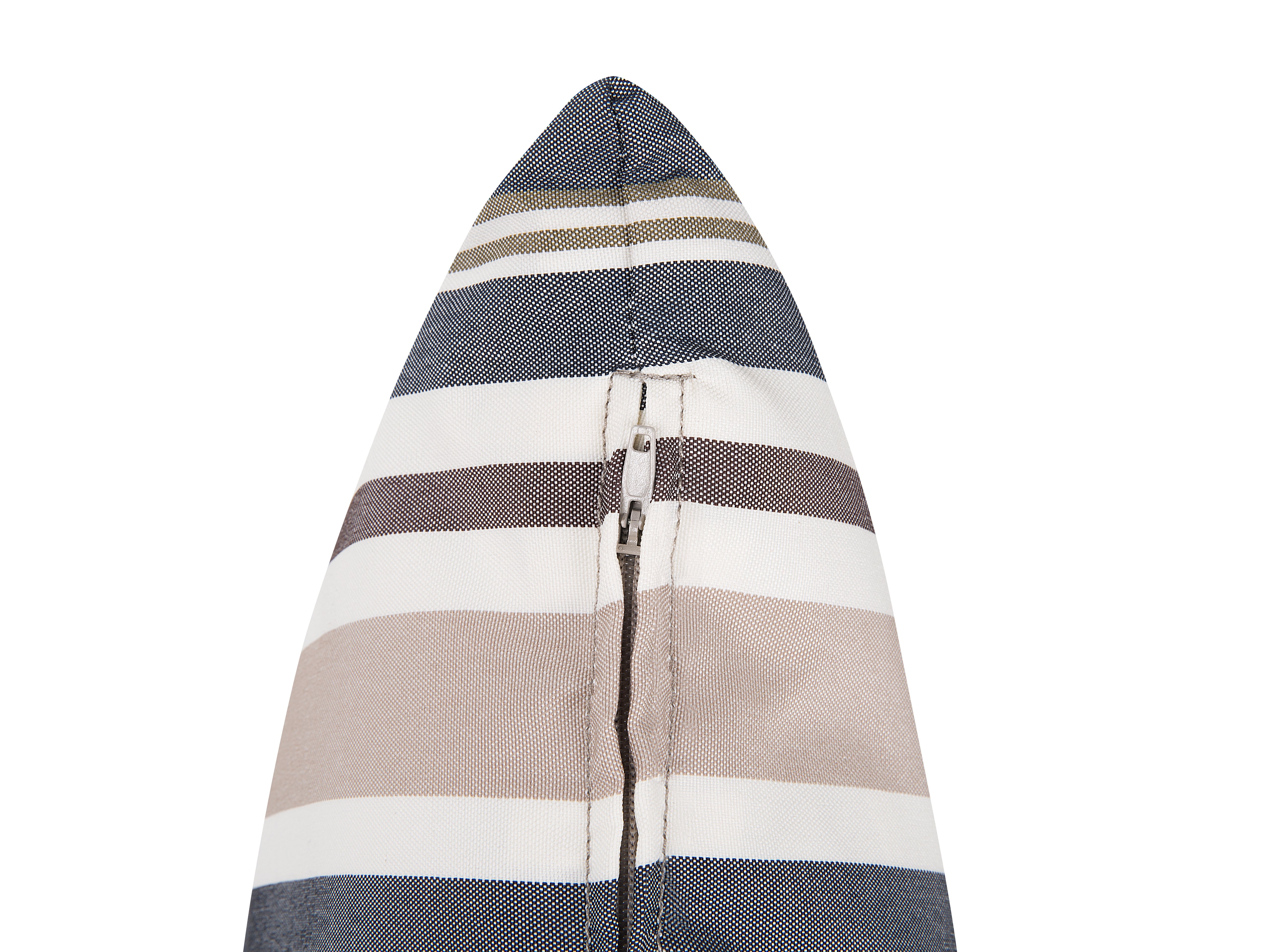 Set van 2 tuinkussens KASTOS gestreept 40 x 70 cm Taupe