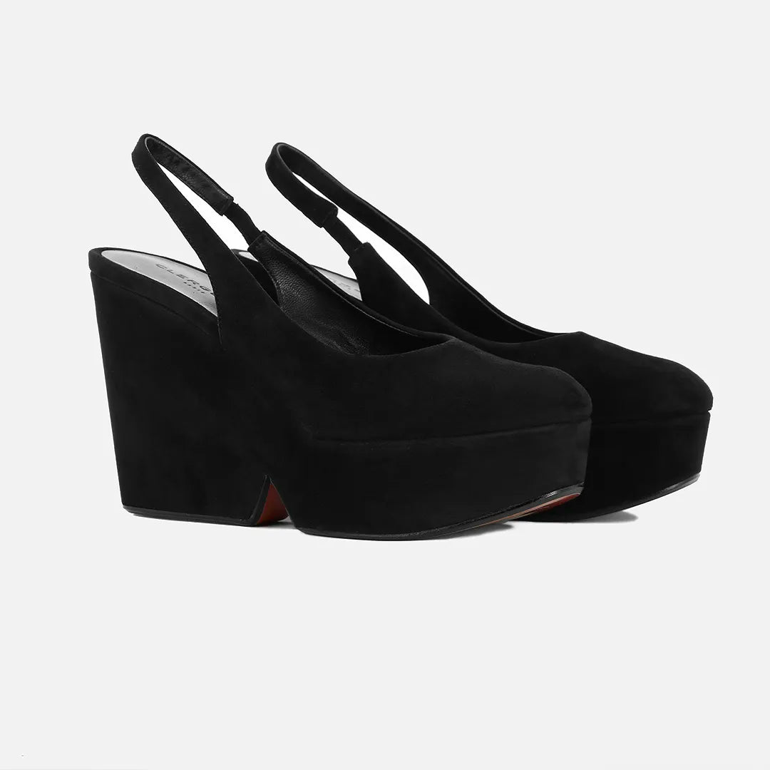 WEDGES - BELITA pumps, suede leather black