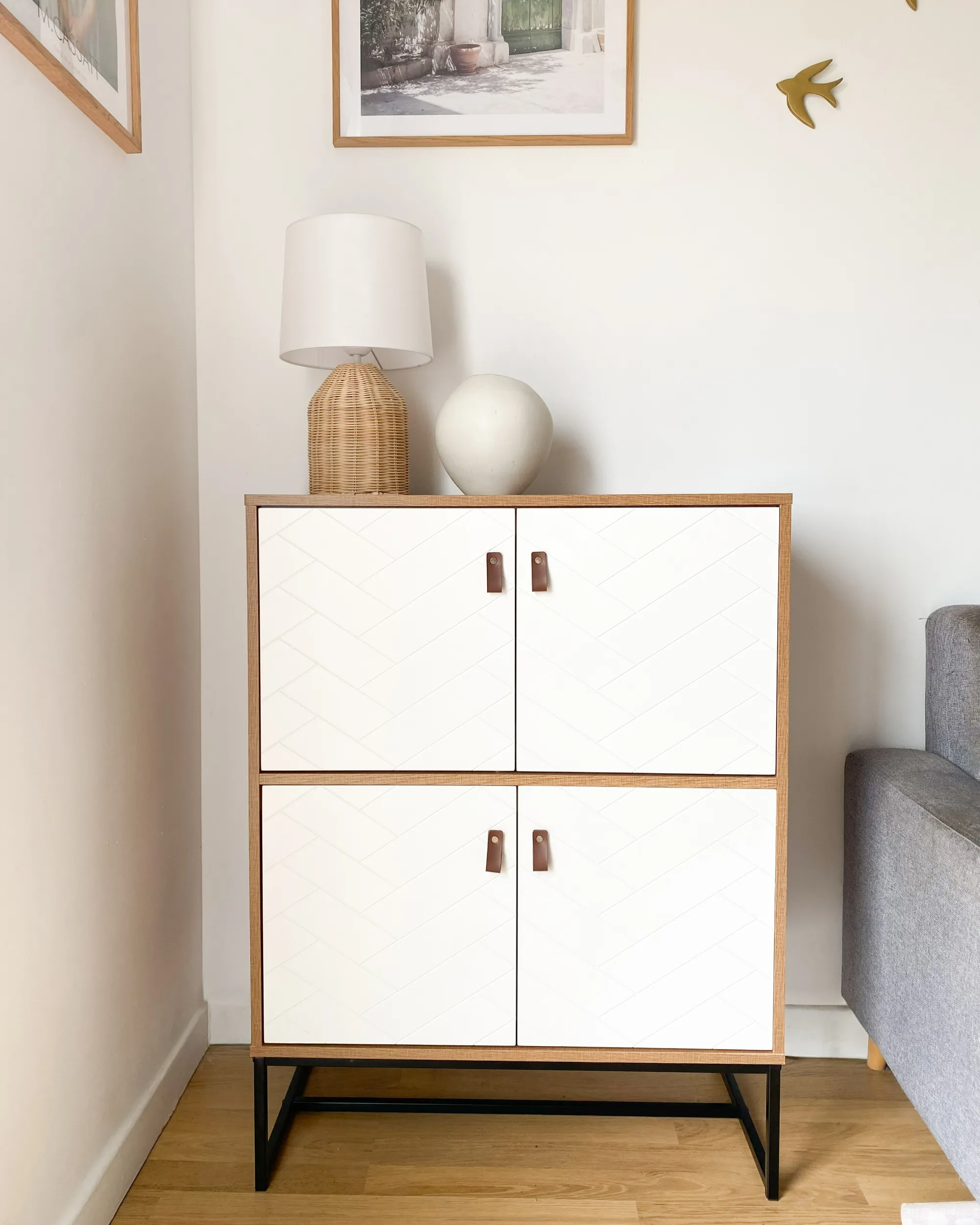 Kast NUEVA Lichtbruin/wit