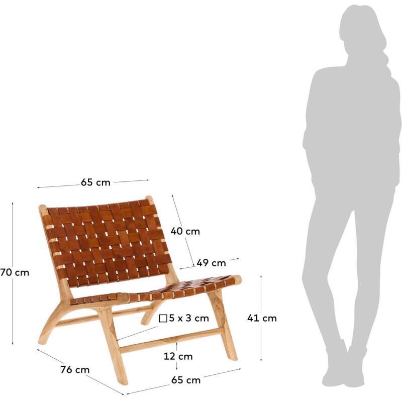 Fauteuil Calixta marron