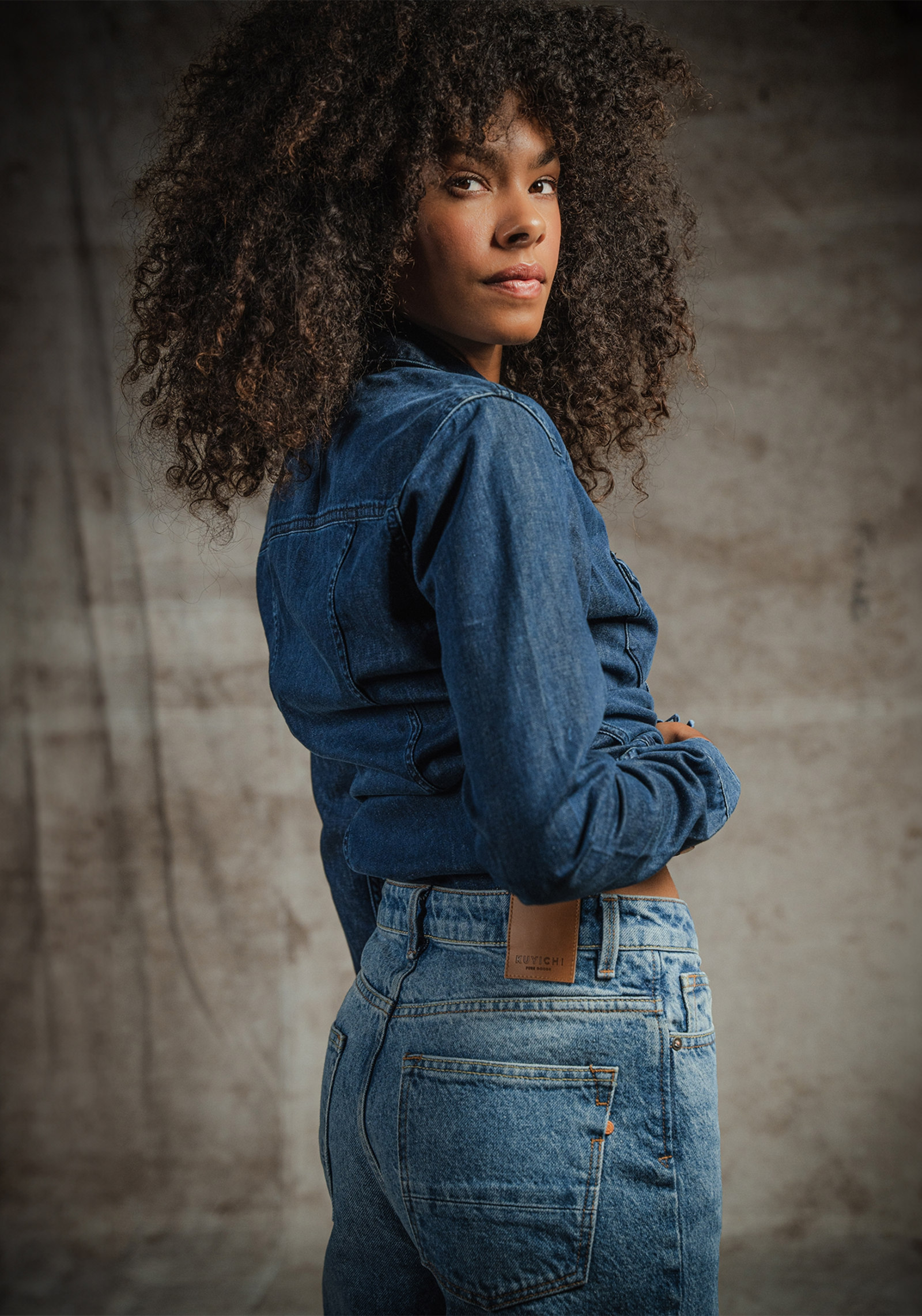 Kuyichi Damen-Jeans Izabella Straight Old Blue
