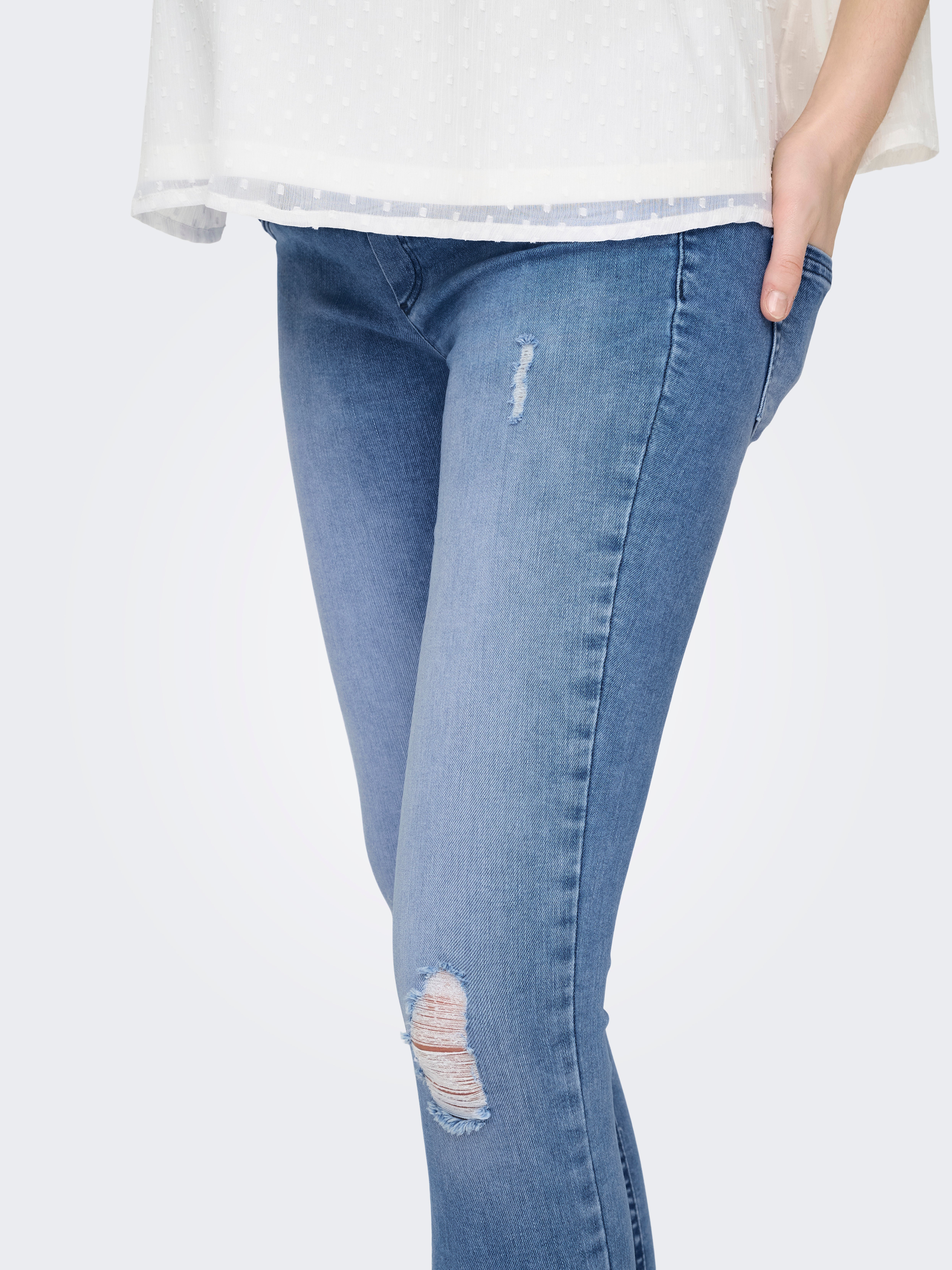 OLMBLUSH Mittlere Taille Skinny Fit Jeans Light Blue Denim