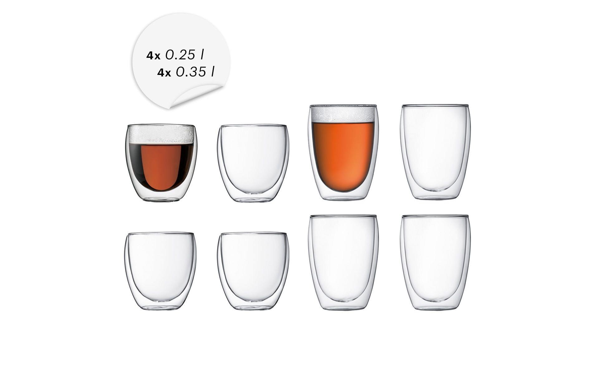 Bodum Espressoglas »Bodum Kaffeeglas Pavina 44288 l, 8 St« 8 teilig