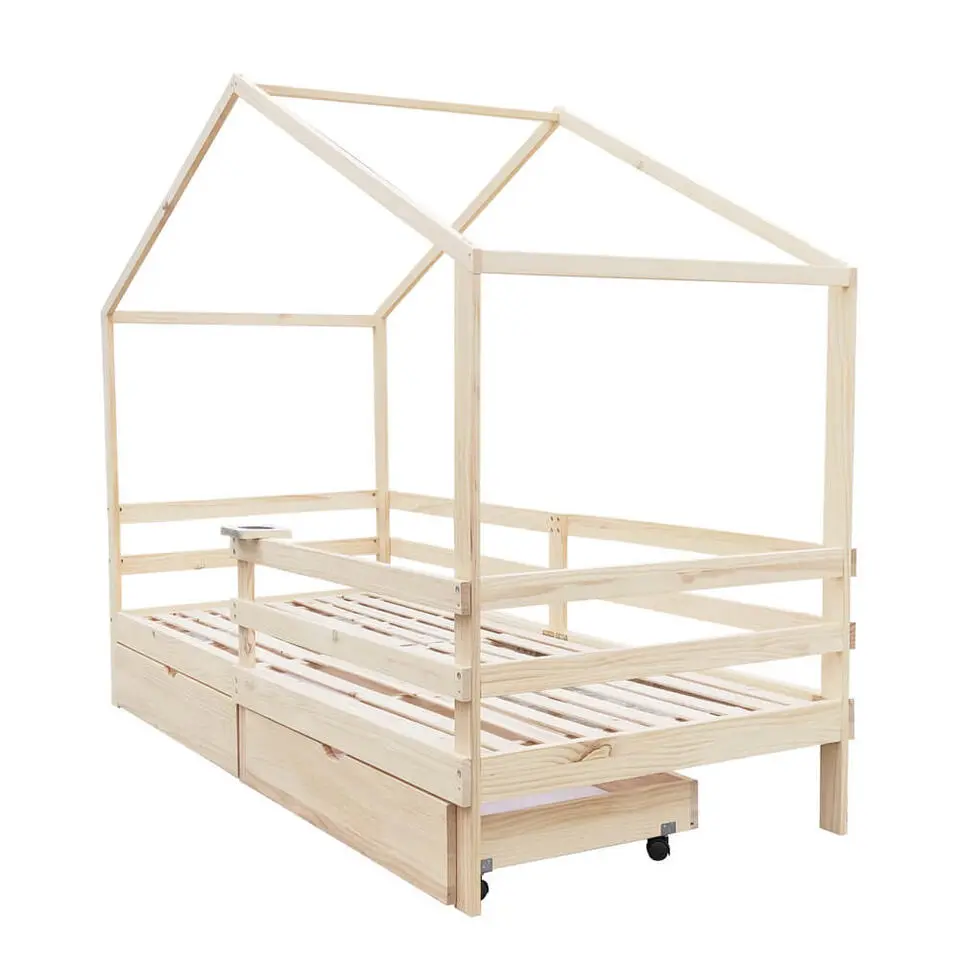 HOME DELUXE Kinderbed WOLKENLAND Naturel Met Lades