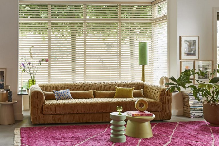 HKliving Club Couch 4-zits bank Wise Blossom