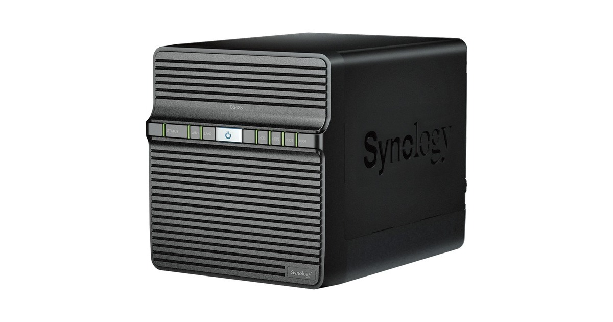 SynologyDiskStation DS423 nas  (Zwart, 2x RJ-45, 2x USB-A 3.2 (5 Gbit/s))
