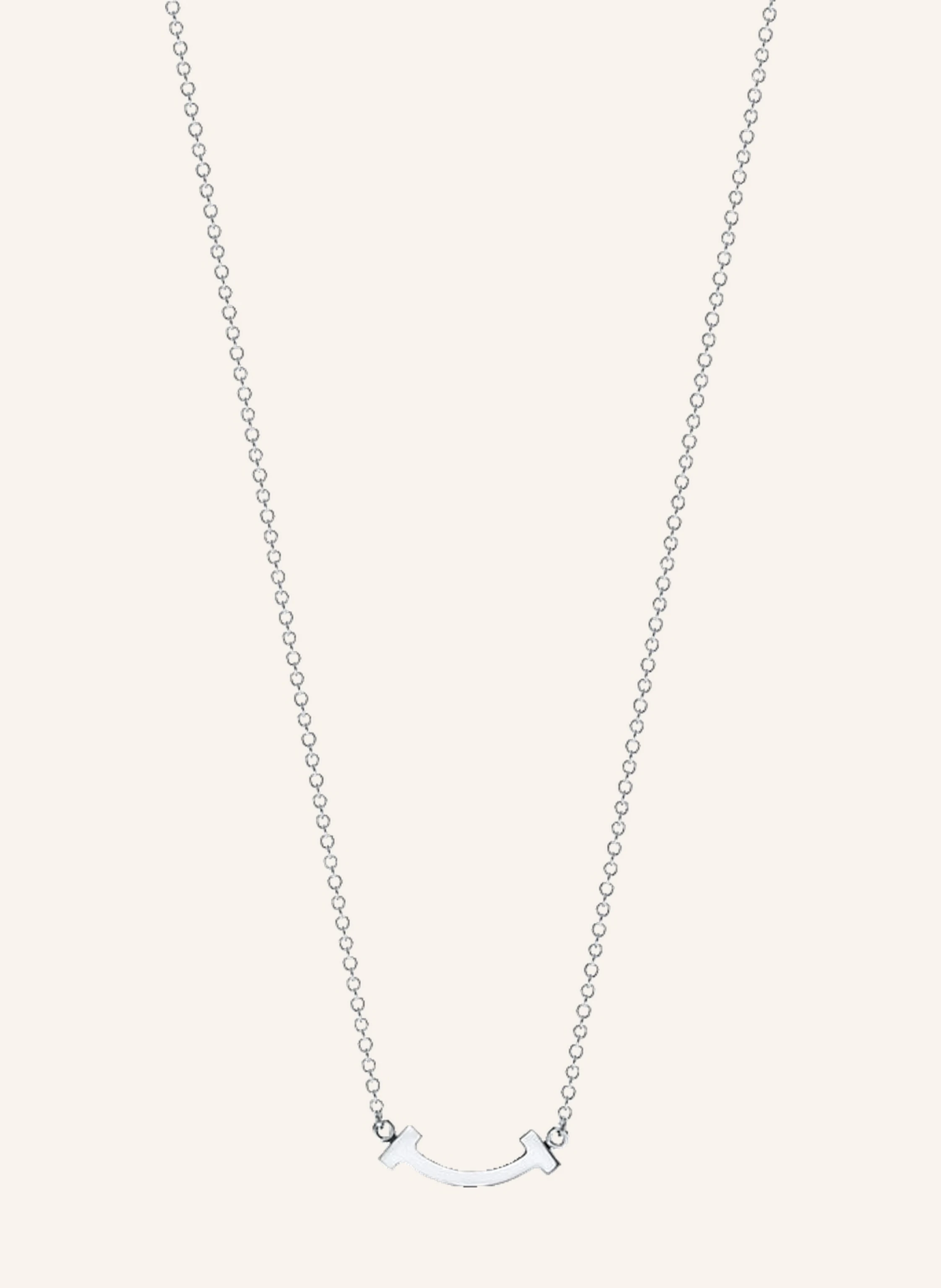 TIFFANY & Co. Tiffany T Smile HALSKETTE aus 18 Karat Weißgold