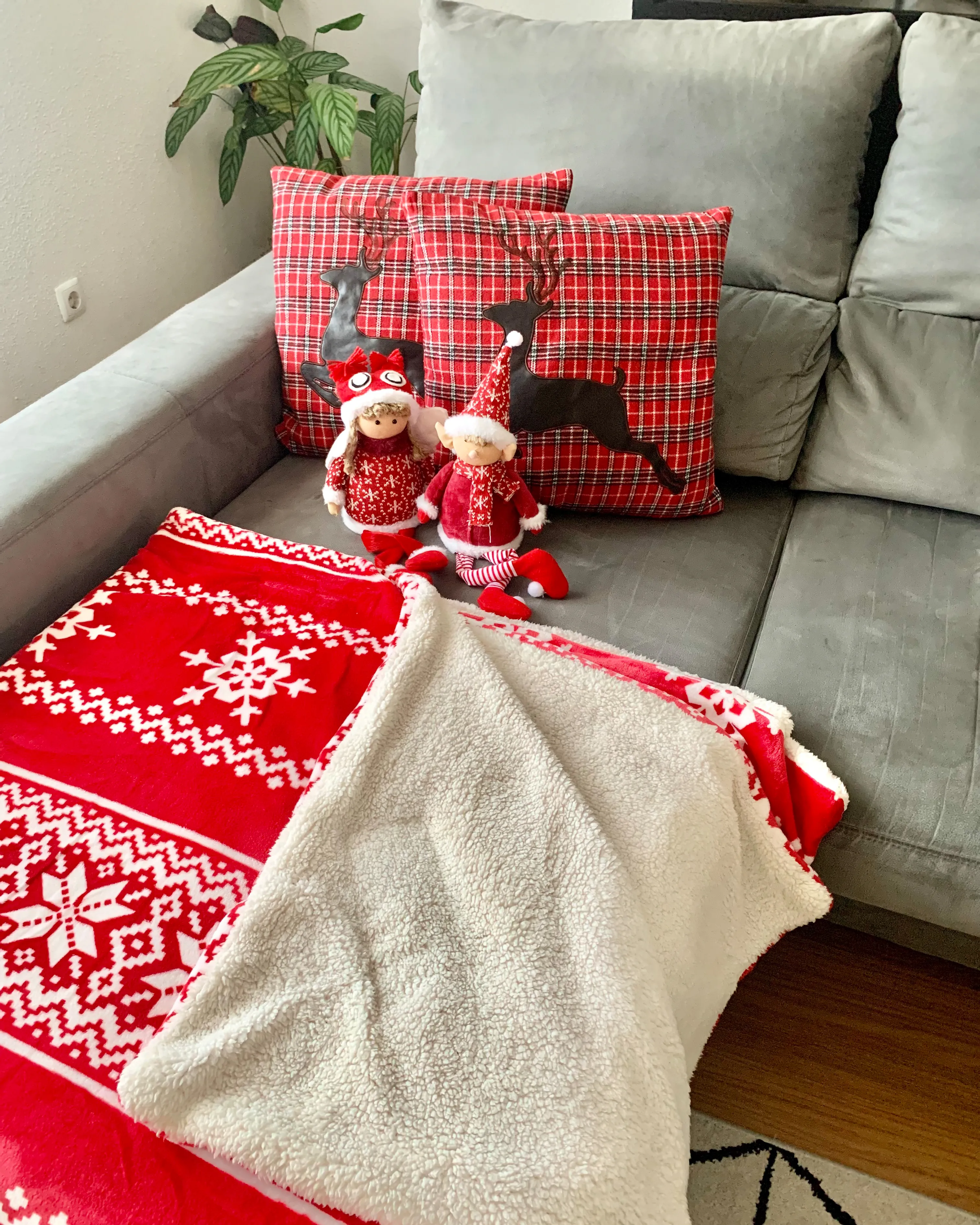 Plaid VANTAA 150 x 200 cm Rood
