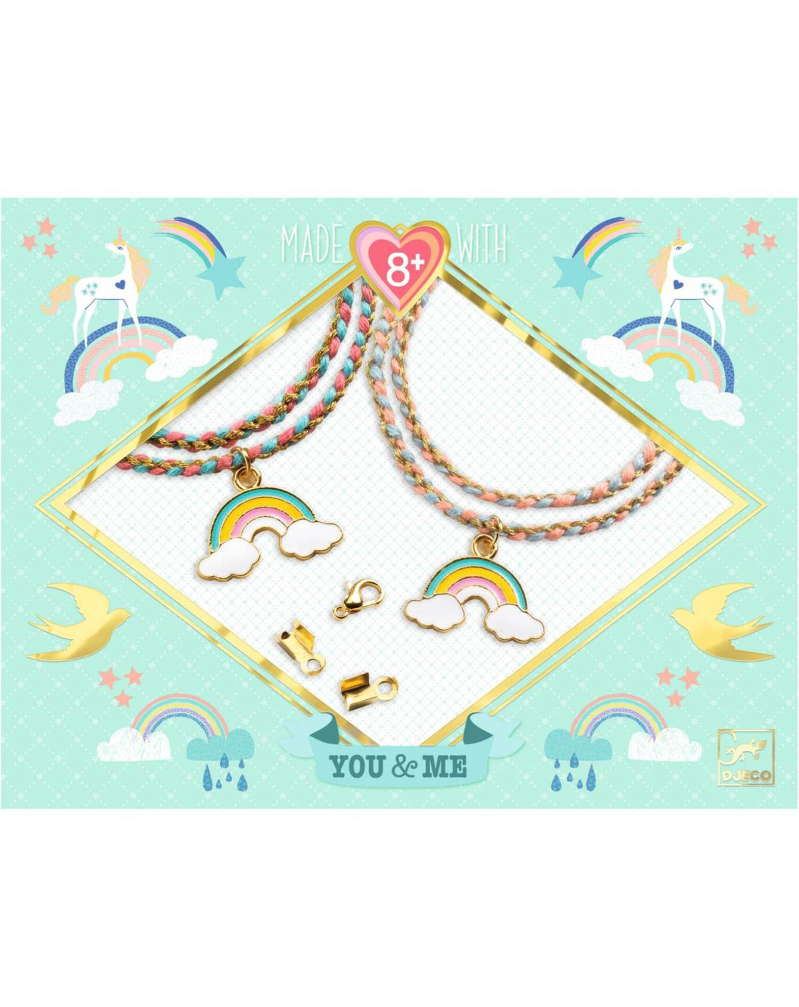 Freundschafts-Schmuckbastelset REGENBOGEN 17-teilig