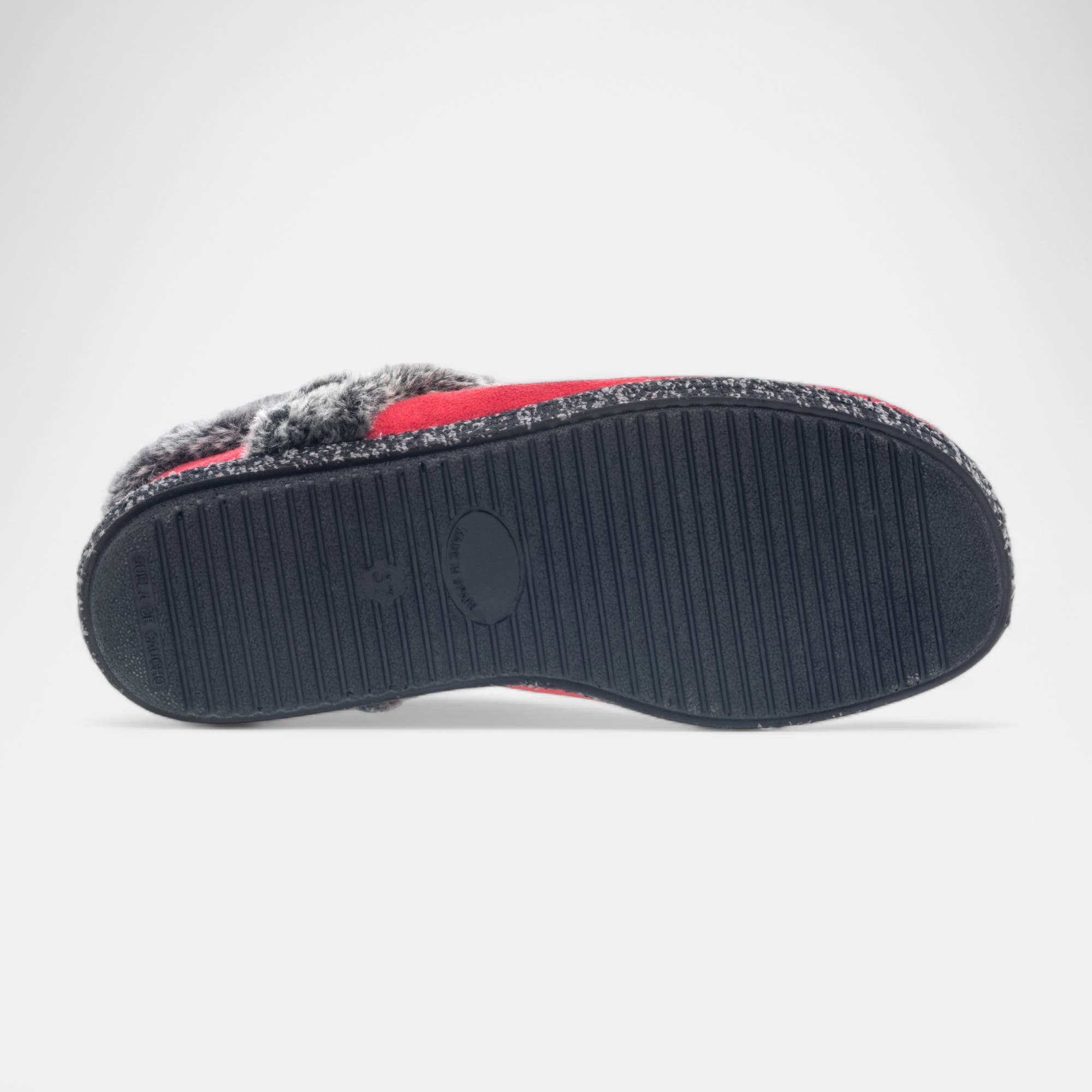 Pantoufles pieds sensibles Femme rouge