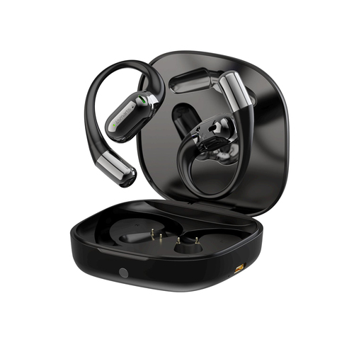 SkyBuds Open-Ear Bluetooth Kopfhörer Ohrbügel mit Mikrofon und Ladecase   AI Touch Display (541437) - Schwarz