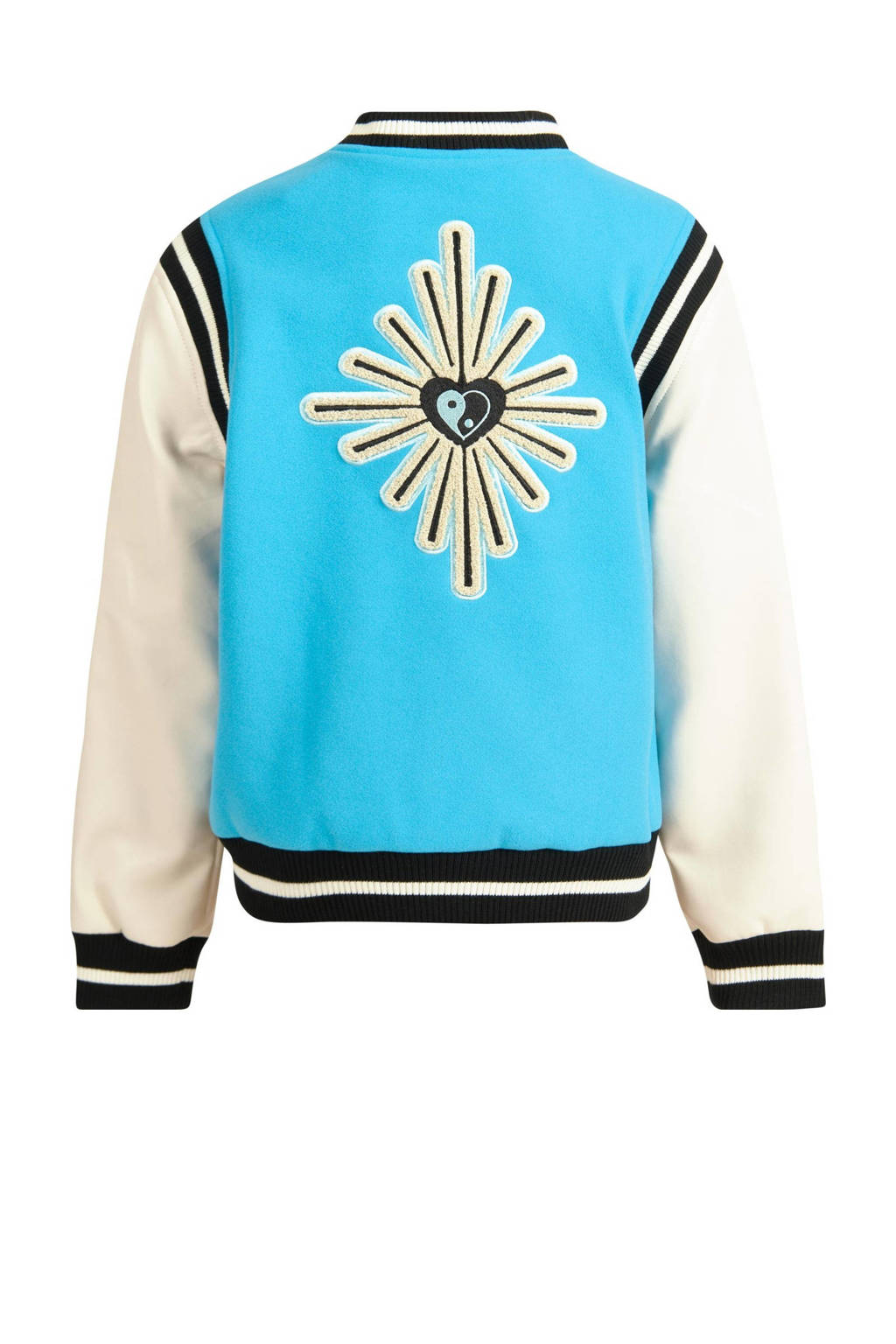Shoeby baseball jacket felblauw/wit/zwart